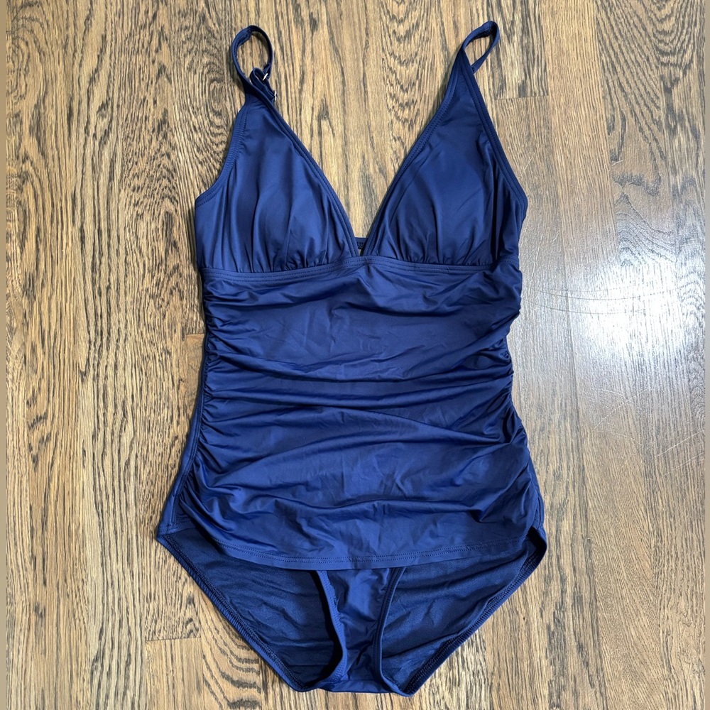 Tommy Bahama Navy Blue One-Piece Swimsuit